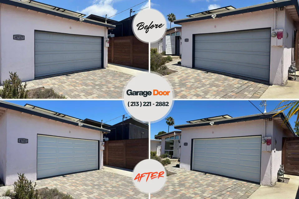 Before and after: garage door repair Silver Bay, MN